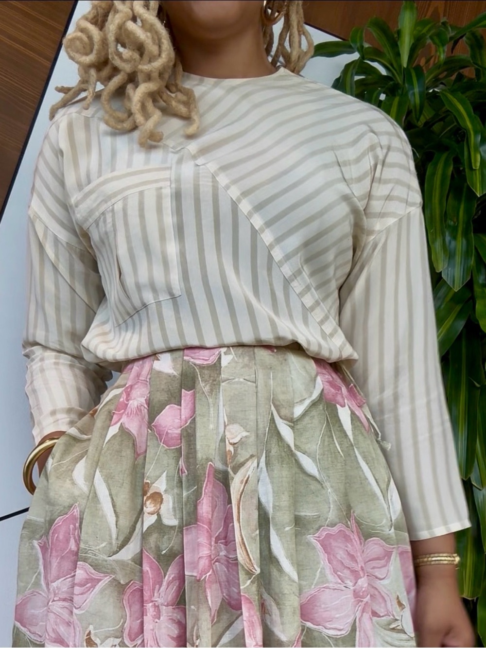 VINTAGE OLEG CASSINI SILK BLOUSE